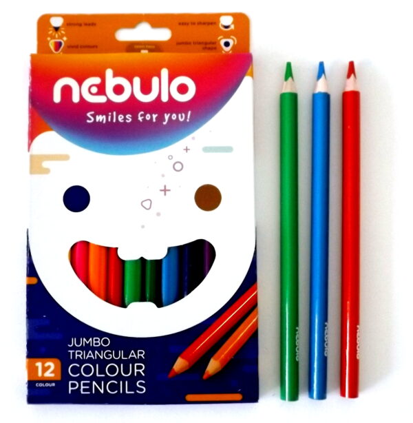 NEBULO SZÍNESCERUZA 3SZÖG JUMBO 12-ES JSZC-TR-12
